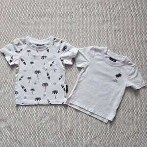 Set of 2 Little Bipsy T-Shirts, size 6-12 months